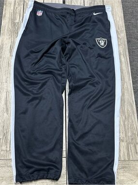 Nike Las Vegas Raiders NFL team apparel track pants Wide Adjustable Ankle Large